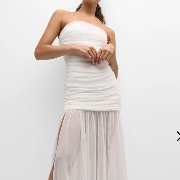 NWT  Retrofete Adele Ruched Strapless Maxi Dress size Large - Picture 6 of 9